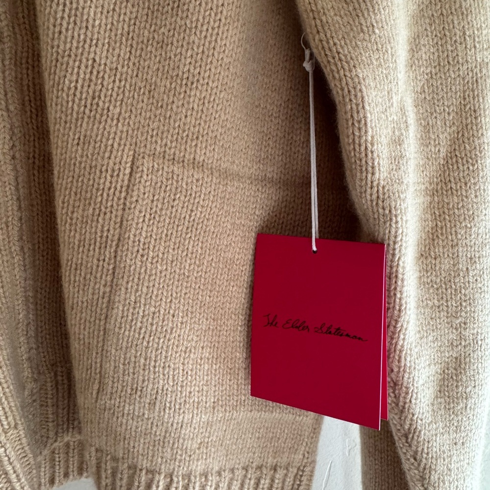 NWT The Elder Statesman Khaki Plait WMNS Cashmere Zip Hoodie - Picture 3 of 7